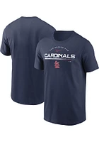 Nike St Louis Cardinals Navy Blue Team Engineered Short Sleeve T Shirt