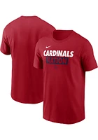 Nike St Louis Cardinals Red Rally Rule Short Sleeve T Shirt