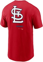 Nike St Louis Cardinals Red Over Shoulder Short Sleeve T Shirt