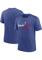 Nike Texas Rangers Blue Review Slash Short Sleeve Fashion T Shirt
