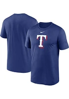 Nike Texas Rangers Blue Large Logo Short Sleeve T Shirt