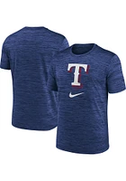 Nike Texas Rangers Blue Logo Velocity Short Sleeve T Shirt