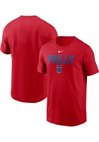 Nike Philadelphia Phillies Red Local Wordmark Short Sleeve T Shirt