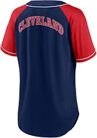 Cleveland Guardians Womens Diva Fashion Baseball Jersey - Navy Blue