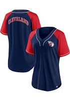 Cleveland Guardians Womens Diva Fashion Baseball Jersey - Navy Blue