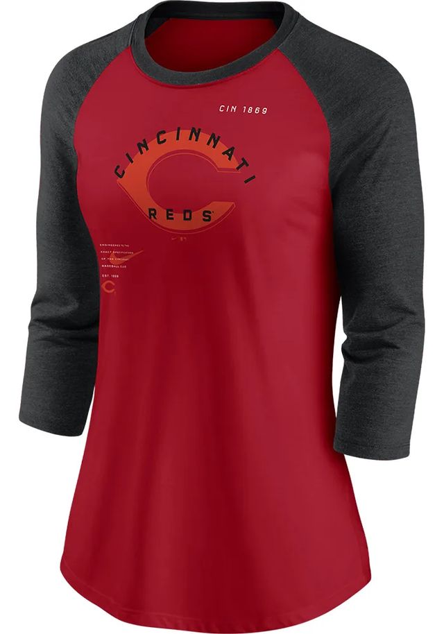 Nike Cincinnati Reds Womens Red Primetime LS Tee