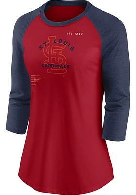 Nike St Louis Cardinals Womens Red Primetime LS Tee