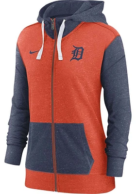 Nike Detroit Tigers Womens Orange Primetime Long Sleeve Full Zip Jacket