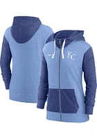 Nike Kansas City Royals Womens Light Blue Primetime Long Sleeve Full Zip Jacket