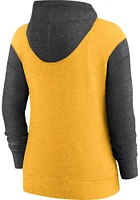 Nike Pittsburgh Pirates Womens Yellow Primetime Long Sleeve Full Zip Jacket