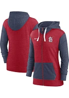 Nike St Louis Cardinals Womens Red Primetime Long Sleeve Full Zip Jacket