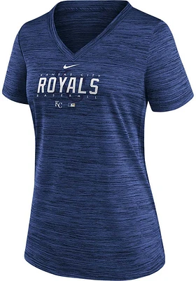 Nike Kansas City Royals Womens Blue Velocity Performance T-Shirt