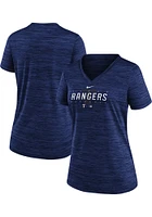 Nike Texas Rangers Womens Blue Velocity T-Shirt