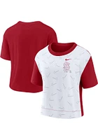 Nike St Louis Cardinals Womens White Line Up Short Sleeve T-Shirt