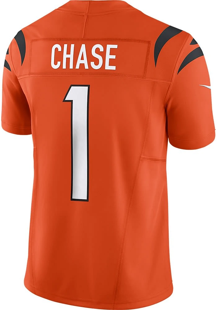 Ja'Marr Chase Nike Cincinnati Bengals Mens Orange Vapor F.U.S.E. Limited Football Jersey