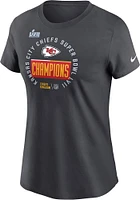 Nike Kansas City Chiefs Womens Charcoal 2022 Super Bowl Champs Trophy Short Sleeve T-Shirt