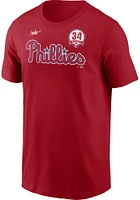 Roy Halladay Philadelphia Phillies Red Name and Number Short Sleeve Player T Shirt