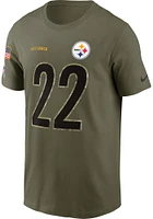Najee Harris Pittsburgh Steelers Olive Salute To Service Short Sleeve Player T Shirt