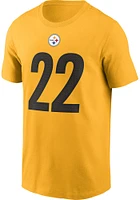 Najee Harris Pittsburgh Steelers Gold Name And Number Short Sleeve Player T Shirt