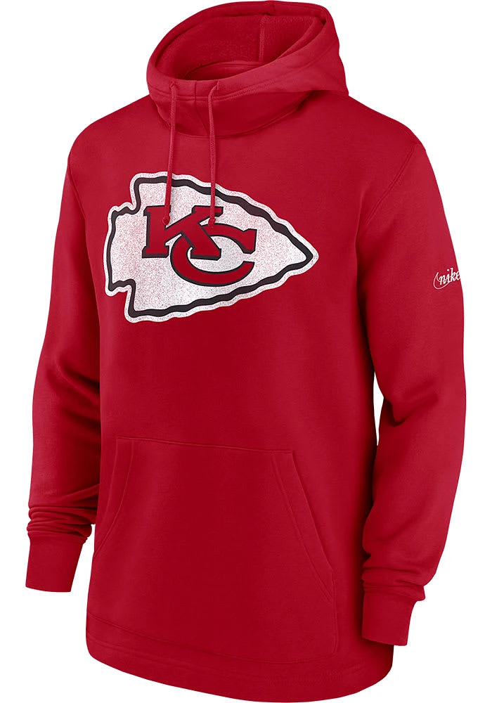 Nike Kansas City Chiefs Mens Red PULLOVER Fashion Hood