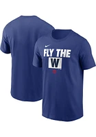 Nike Chicago Cubs Blue Rally Rule Short Sleeve T Shirt
