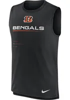 Nike Cincinnati Bengals Mens Black EXCEED Short Sleeve Tank Top