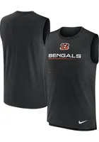 Nike Cincinnati Bengals Mens Black EXCEED Short Sleeve Tank Top