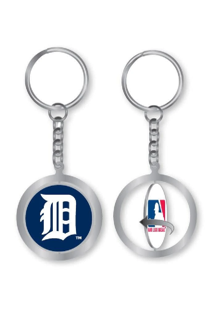 Detroit Tigers Spinner Keychain - Silver