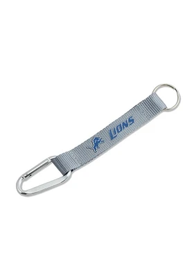 Detroit Lions Carabiner Lanyard Keychain - Grey