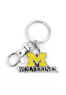 Michigan Wolverines Heavyweight Keychain - Silver