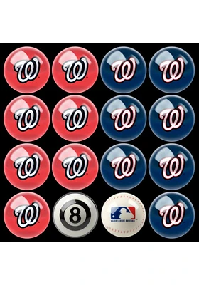 Washington Nationals Team Color Billiard Balls