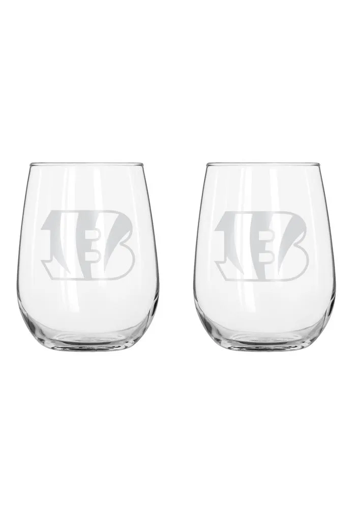 Cincinnati Bengals 16.5oz Stemless Wine Glass