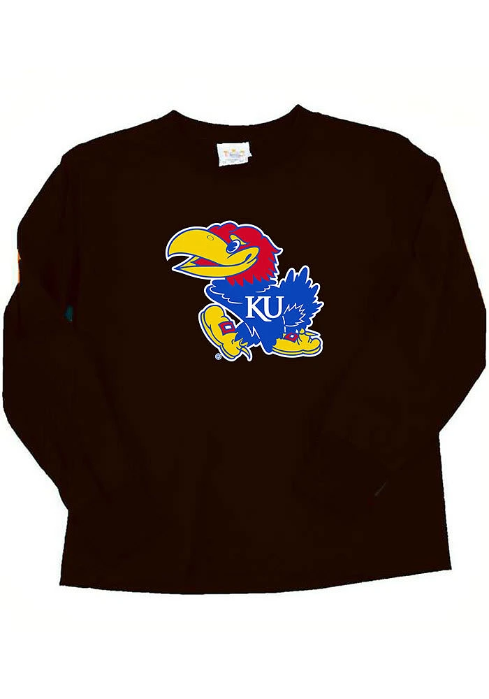 Kansas Jayhawks Toddler Black Mascot Long Sleeve T-Shirt