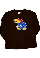 Kansas Jayhawks Toddler Black Mascot Long Sleeve T-Shirt