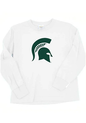 Michigan State Spartans Toddler White Mascot Long Sleeve T-Shirt