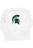 Michigan State Spartans Toddler White Mascot Long Sleeve T-Shirt