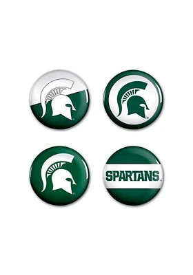 Michigan State Spartans 1 1/4 4 Pack Button - Green
