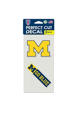Michigan Wolverines 4x4 2 Pack Perfect Cut Auto Decal - Yellow