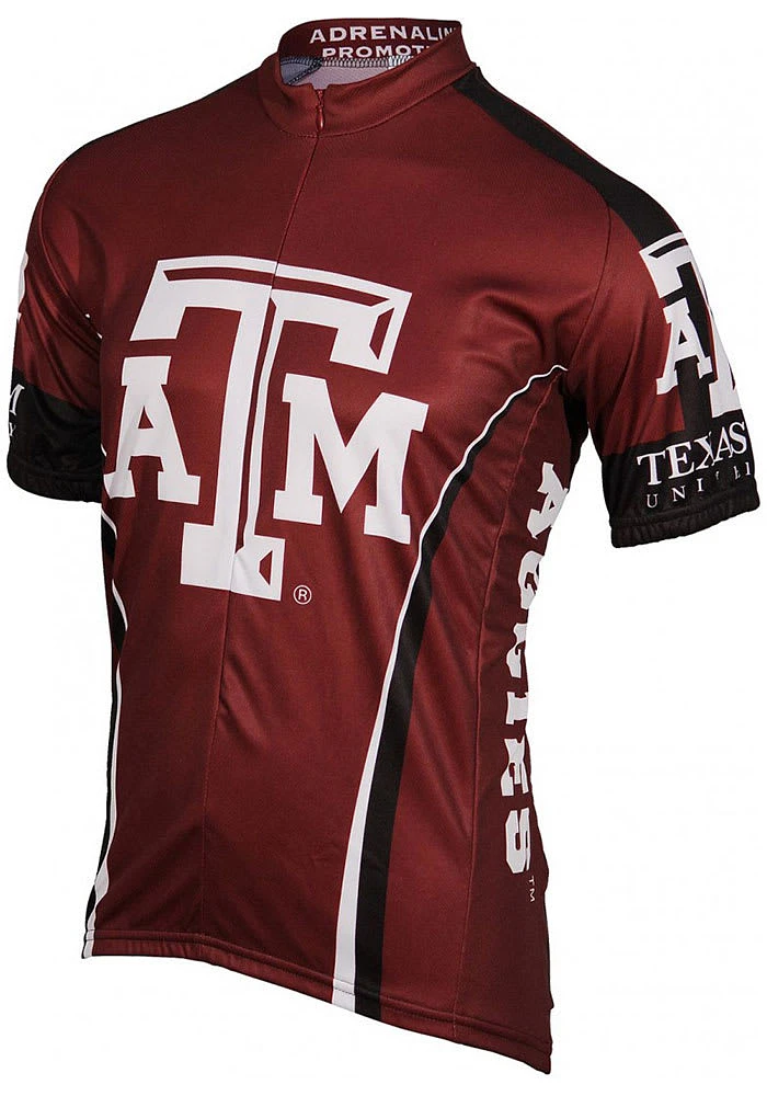 Texas A&M Aggies Mens Maroon Cycling Jersey