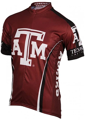 Texas A&M Aggies Mens Maroon Cycling Jersey