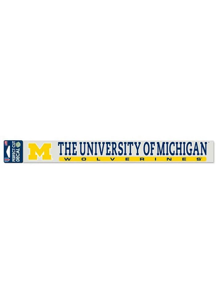 Michigan Wolverines 2x17 Perfect Cut Auto Strip - Navy Blue