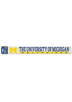 Michigan Wolverines 2x17 Perfect Cut Auto Strip - Navy Blue