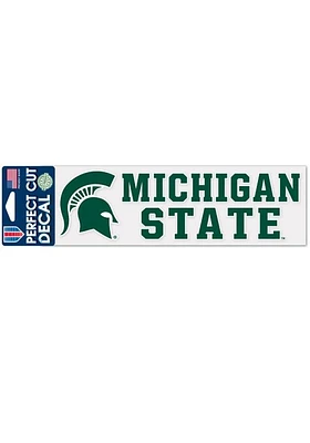 Michigan State Spartans 3x10 Perfect Cut Graphic Auto Decal - Green