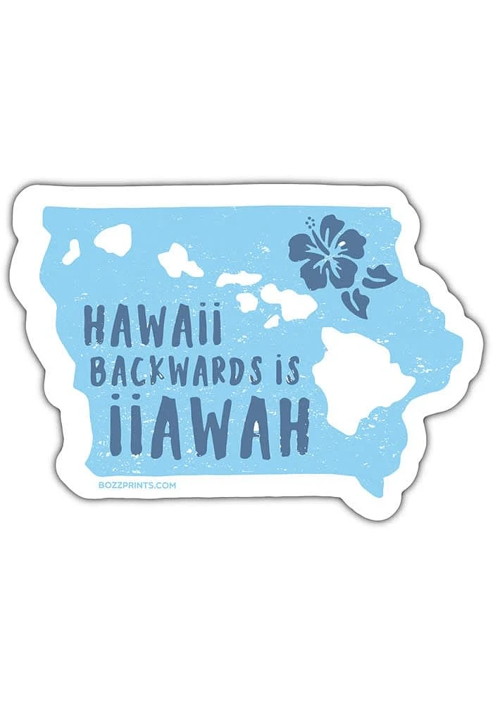 Bozz Prints Iowa designed and illustrated by John Bosley Magnet