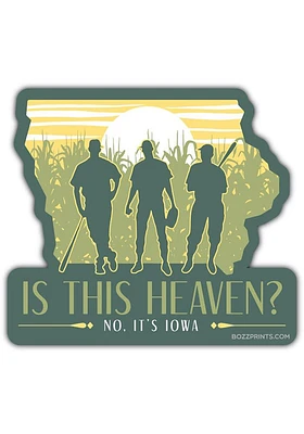 Iowa designed and illustrated by John Bosley Stickers - Green