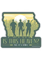 Iowa designed and illustrated by John Bosley Stickers - Green