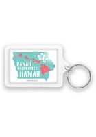 Iowa designed and illustrated by John Bosley Keychain - Green