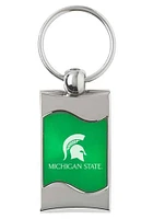 Michigan State Spartans Green Wave Keychain - Green