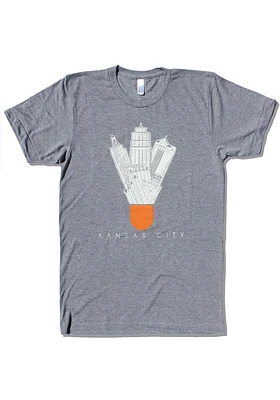 Bozz Prints Kansas City Grey Icons Shuttlecock Short Sleeve Fashion T Shirt
