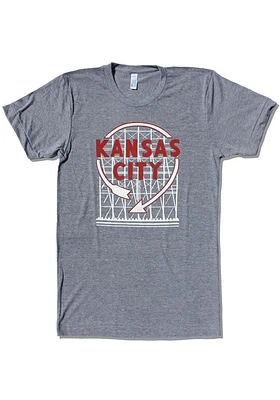 Bozz Prints Kansas City Grey Western Auto Sign Short Sleeve Fashion T Shirt